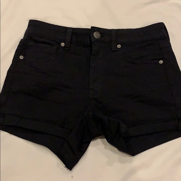 American Eagle stretchy Black high rise shorts - Picture 1 of 2